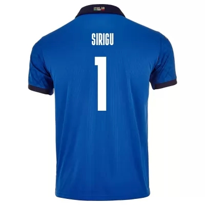 Női Olasz labdarúgó-válogatott Salvatore Sirigu #1 Hazai Kék 2021 Mez Póló Ing
