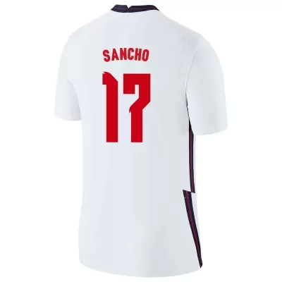 Női Angol labdarúgó-válogatott Jadon Sancho #17 Hazai Fehér 2021 Mez Póló Ing