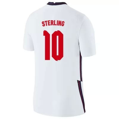 Női Angol labdarúgó-válogatott Raheem Sterling #10 Hazai Fehér 2021 Mez Póló Ing