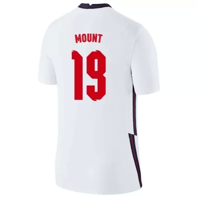 Férfi Angol labdarúgó-válogatott Mason Mount #19 Hazai Fehér 2021 Mez Póló Ing