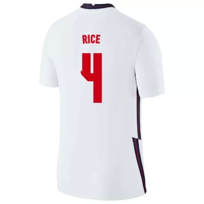 Gyermek Angol labdarúgó-válogatott Declan Rice #4 Hazai Fehér 2021 Mez Póló Ing