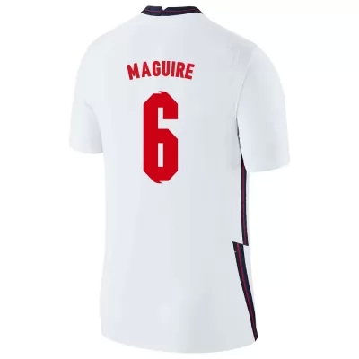 Női Angol labdarúgó-válogatott Harry Maguire #6 Hazai Fehér 2021 Mez Póló Ing