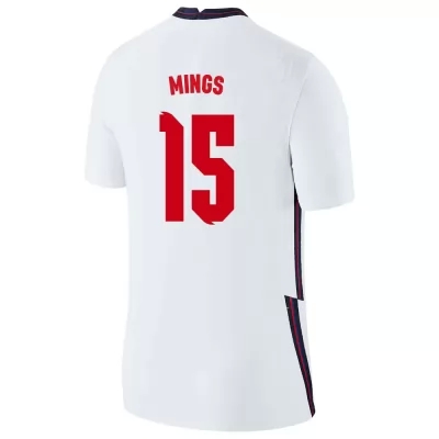 Férfi Angol labdarúgó-válogatott Tyrone Mings #15 Hazai Fehér 2021 Mez Póló Ing
