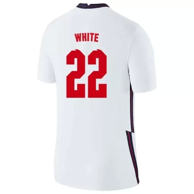 Férfi Angol labdarúgó-válogatott Ben White #22 Hazai Fehér 2021 Mez Póló Ing