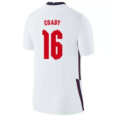 Női Angol labdarúgó-válogatott Conor Coady #16 Hazai Fehér 2021 Mez Póló Ing