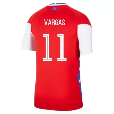 Női Chilei labdarúgó-válogatott Eduardo Vargas #11 Hazai Piros 2021 Mez Póló Ing