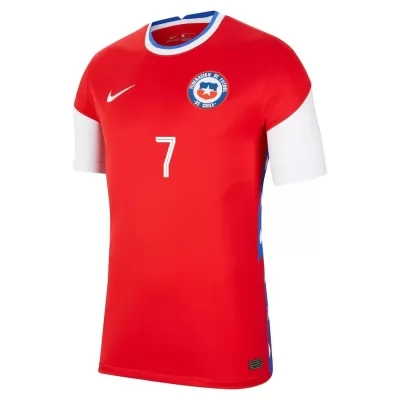 Női Chilei labdarúgó-válogatott Cesar Pinares #7 Hazai Piros 2021 Mez Póló Ing