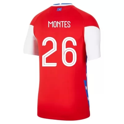 Női Chilei labdarúgó-válogatott Clemente Montes #26 Hazai Piros 2021 Mez Póló Ing