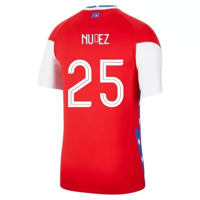 Női Chilei labdarúgó-válogatott Marcelino Nuñez #25 Hazai Piros 2021 Mez Póló Ing