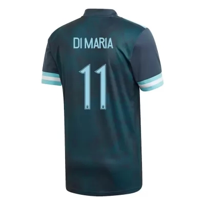 Női Argentin labdarúgó-válogatott Angel Di Maria #11 Idegenbeli Sötétkék 2021 Mez Póló Ing