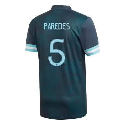Gyermek Argentin labdarúgó-válogatott Leandro Paredes #5 Idegenbeli Sötétkék 2021 Mez Póló Ing
