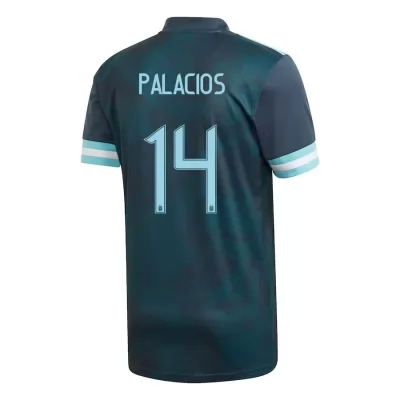 Női Argentin labdarúgó-válogatott Exequiel Palacios #14 Idegenbeli Sötétkék 2021 Mez Póló Ing