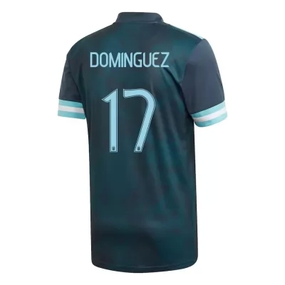 Női Argentin labdarúgó-válogatott Nicolas Dominguez #17 Idegenbeli Sötétkék 2021 Mez Póló Ing