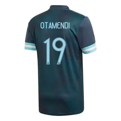 Női Argentin labdarúgó-válogatott Nicolas Otamendi #19 Idegenbeli Sötétkék 2021 Mez Póló Ing