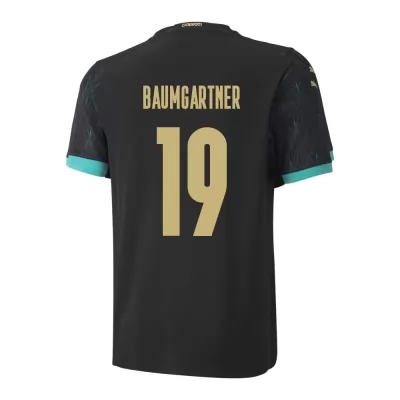 Női Osztrák labdarúgó-válogatott Christoph Baumgartner #19 Idegenbeli Fekete 2021 Mez Póló Ing