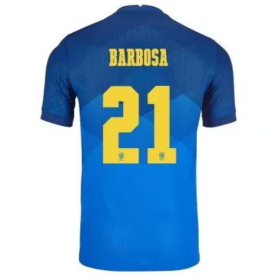 Gyermek Brazil labdarúgó-válogatott Gabriel Barbosa #21 Idegenbeli Kék 2021 Mez Póló Ing