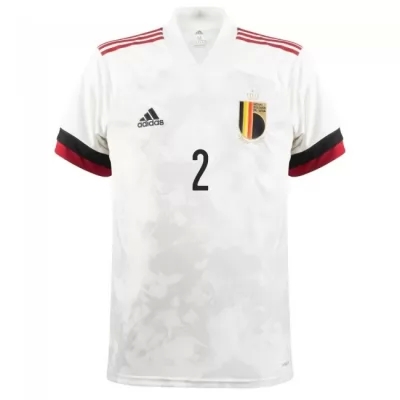 Női Belga labdarúgó-válogatott Toby Alderweireld #2 Idegenbeli Fehér fekete 2021 Mez Póló Ing
