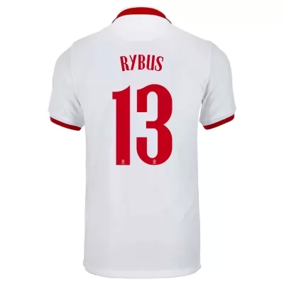 Női Lengyel labdarúgó-válogatott Maciej Rybus #13 Idegenbeli Fehér 2021 Mez Póló Ing