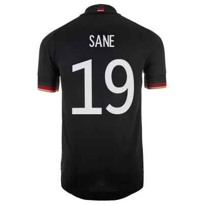 Női Német labdarúgó-válogatott Leroy Sane #19 Idegenbeli Fekete 2021 Mez Póló Ing