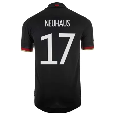 Női Német labdarúgó-válogatott Florian Neuhaus #17 Idegenbeli Fekete 2021 Mez Póló Ing