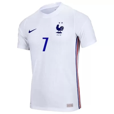 Női Francia labdarúgó-válogatott Antoine Griezmann #7 Idegenbeli Fehér 2021 Mez Póló Ing