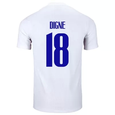 Női Francia labdarúgó-válogatott Lucas Digne #18 Idegenbeli Fehér 2021 Mez Póló Ing