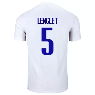 Férfi Francia labdarúgó-válogatott Clement Lenglet #5 Idegenbeli Fehér 2021 Mez Póló Ing