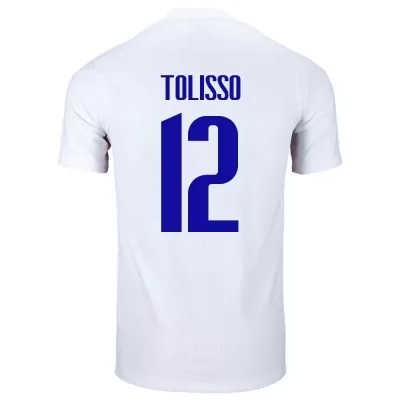 Női Francia labdarúgó-válogatott Corentin Tolisso #12 Idegenbeli Fehér 2021 Mez Póló Ing