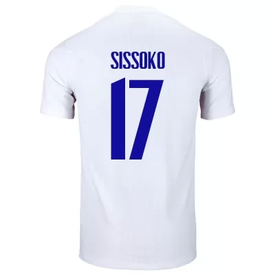 Női Francia labdarúgó-válogatott Moussa Sissoko #17 Idegenbeli Fehér 2021 Mez Póló Ing