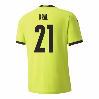 Női Cseh labdarúgó-válogatott Alex Kral #21 Idegenbeli Világos zöld 2021 Mez Póló Ing