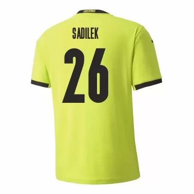 Női Cseh labdarúgó-válogatott Michal Sadilek #26 Idegenbeli Világos zöld 2021 Mez Póló Ing