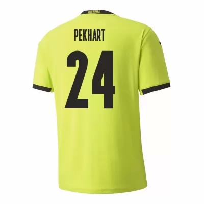 Női Cseh labdarúgó-válogatott Tomas Pekhart #24 Idegenbeli Világos zöld 2021 Mez Póló Ing