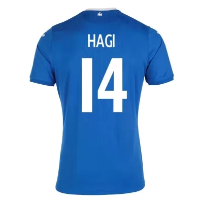 Női Román labdarúgó-válogatott Ianis Hagi #14 Idegenbeli Kék 2021 Mez Póló Ing