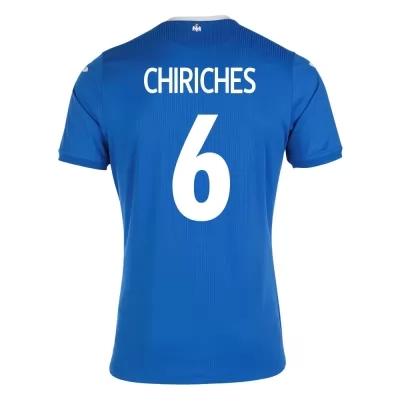 Női Román labdarúgó-válogatott Vlad Chiriches #6 Idegenbeli Kék 2021 Mez Póló Ing