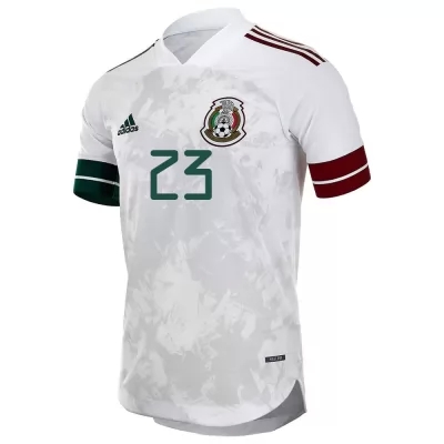 Női Mexikói labdarúgó-válogatott Jesus Gallardo #23 Idegenbeli Fehér fekete 2021 Mez Póló Ing