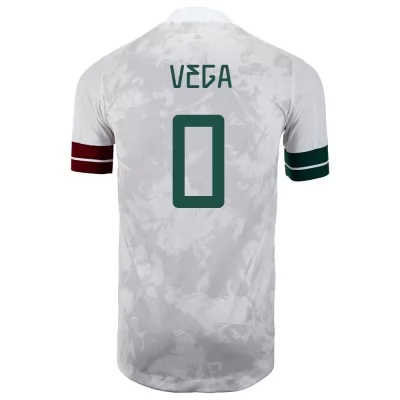 Férfi Mexikói labdarúgó-válogatott Alexis Vega #0 Idegenbeli Fehér fekete 2021 Mez Póló Ing