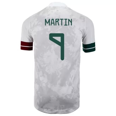Női Mexikói labdarúgó-válogatott Henry Martin #9 Idegenbeli Fehér fekete 2021 Mez Póló Ing