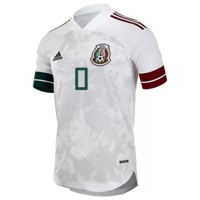 Női Mexikói labdarúgó-válogatott Alan Cervantes #0 Idegenbeli Fehér fekete 2021 Mez Póló Ing