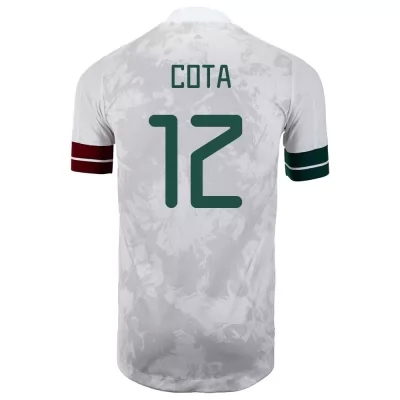 Női Mexikói labdarúgó-válogatott Rodolfo Cota #12 Idegenbeli Fehér fekete 2021 Mez Póló Ing