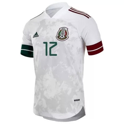 Női Mexikói labdarúgó-válogatott Rodolfo Cota #12 Idegenbeli Fehér fekete 2021 Mez Póló Ing