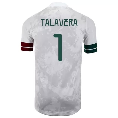 Férfi Mexikói labdarúgó-válogatott Alfredo Talavera #1 Idegenbeli Fehér fekete 2021 Mez Póló Ing