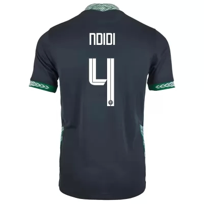 Gyermek Nigériai labdarúgó-válogatott Wilfred Ndidi #4 Idegenbeli Fekete 2021 Mez Póló Ing
