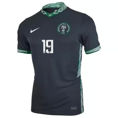 Női Nigériai labdarúgó-válogatott Paul Onuachu #19 Idegenbeli Fekete 2021 Mez Póló Ing