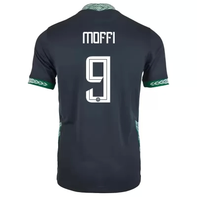 Női Nigériai labdarúgó-válogatott Terem Moffi #9 Idegenbeli Fekete 2021 Mez Póló Ing