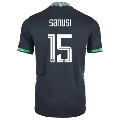 Női Nigériai labdarúgó-válogatott Zaidu Sanusi #15 Idegenbeli Fekete 2021 Mez Póló Ing