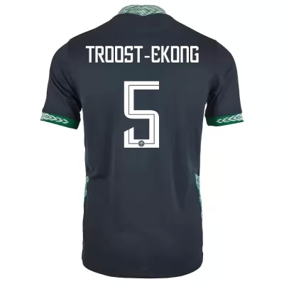 Férfi Nigériai labdarúgó-válogatott William Troost-Ekong #5 Idegenbeli Fekete 2021 Mez Póló Ing