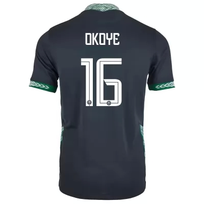 Női Nigériai labdarúgó-válogatott Maduka Okoye #16 Idegenbeli Fekete 2021 Mez Póló Ing