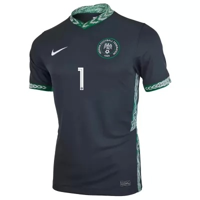 Női Nigériai labdarúgó-válogatott Francis Uzoho #1 Idegenbeli Fekete 2021 Mez Póló Ing