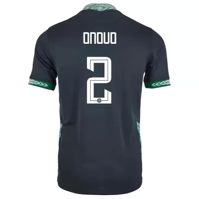 Férfi Nigériai labdarúgó-válogatott Vincent Onovo #2 Idegenbeli Fekete 2021 Mez Póló Ing