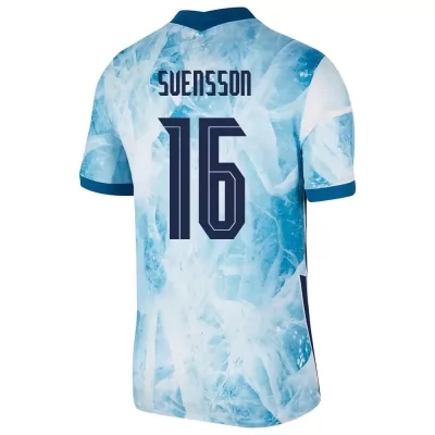 Női Norvég labdarúgó-válogatott Jonas Svensson #16 Idegenbeli Világoskék 2021 Mez Póló Ing